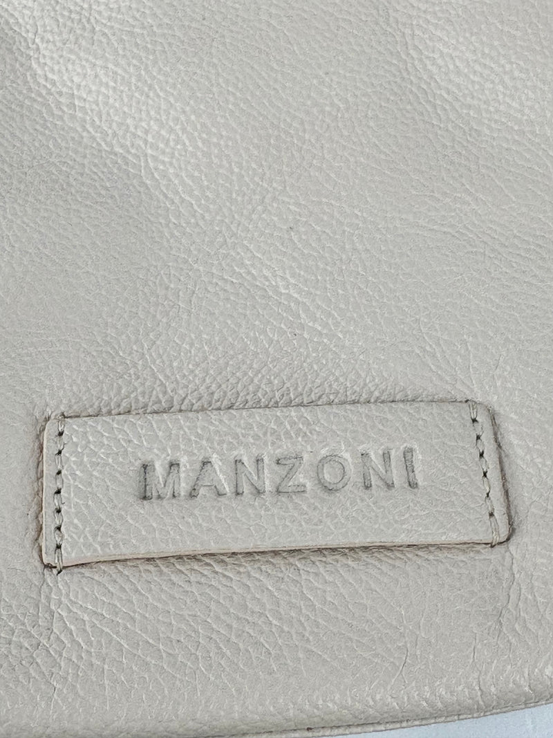 Manzoni Creamy Grained Leather Handbag