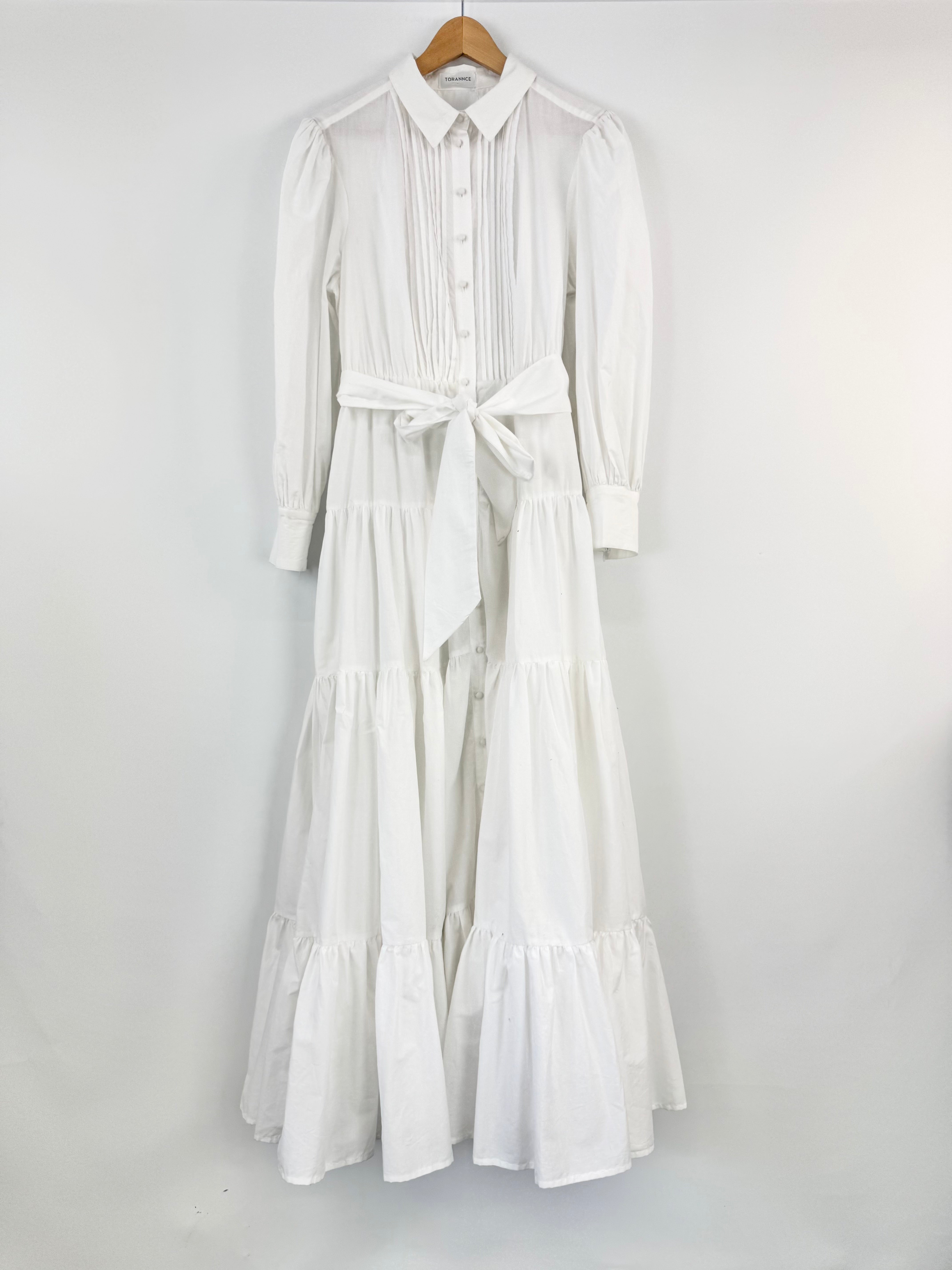 Torannce White Puff Sleeve Cottage Core Maxi Dress NWT - AU12