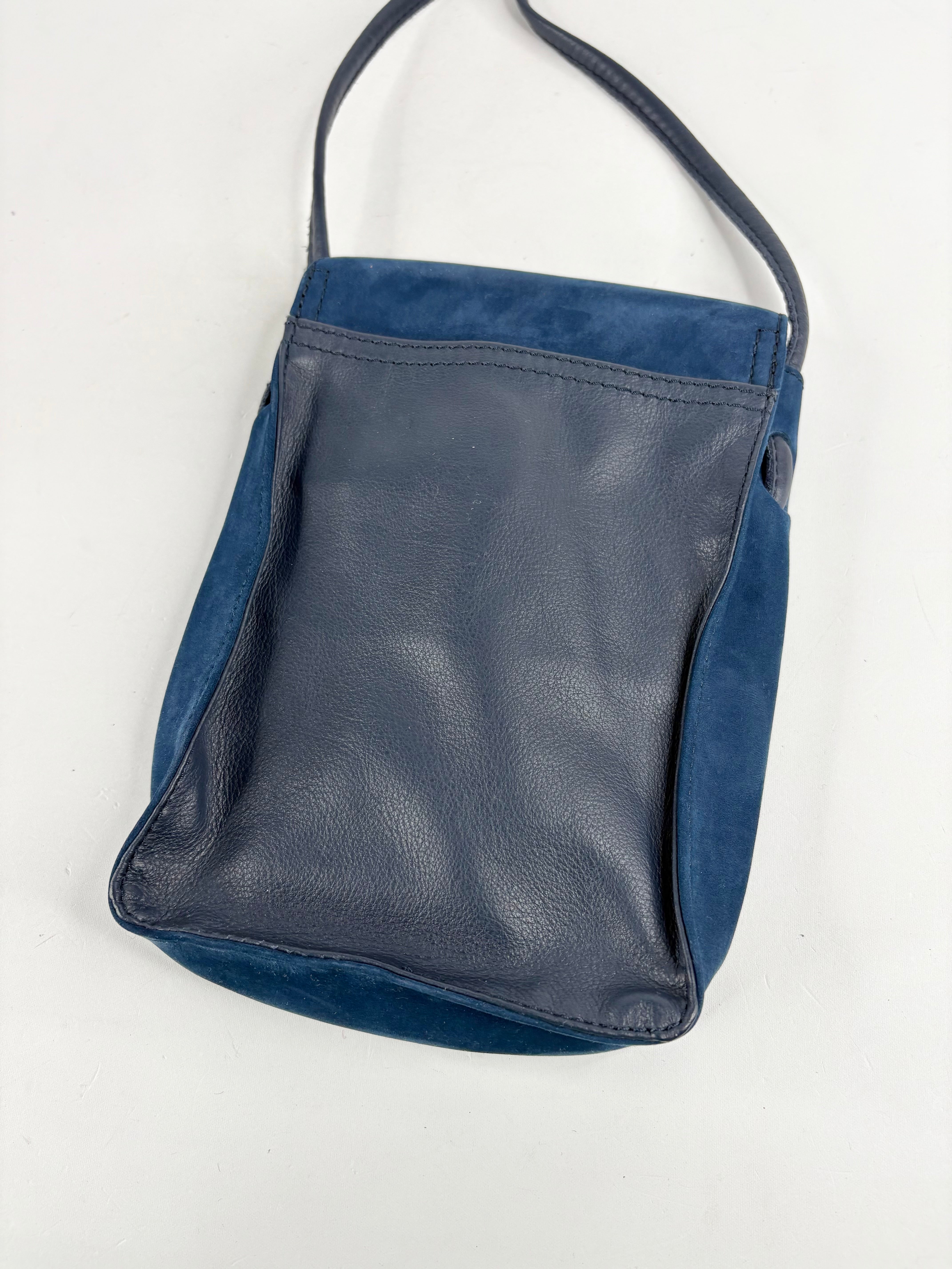 Arche Midnight Blue Suede Mini Sling Bag