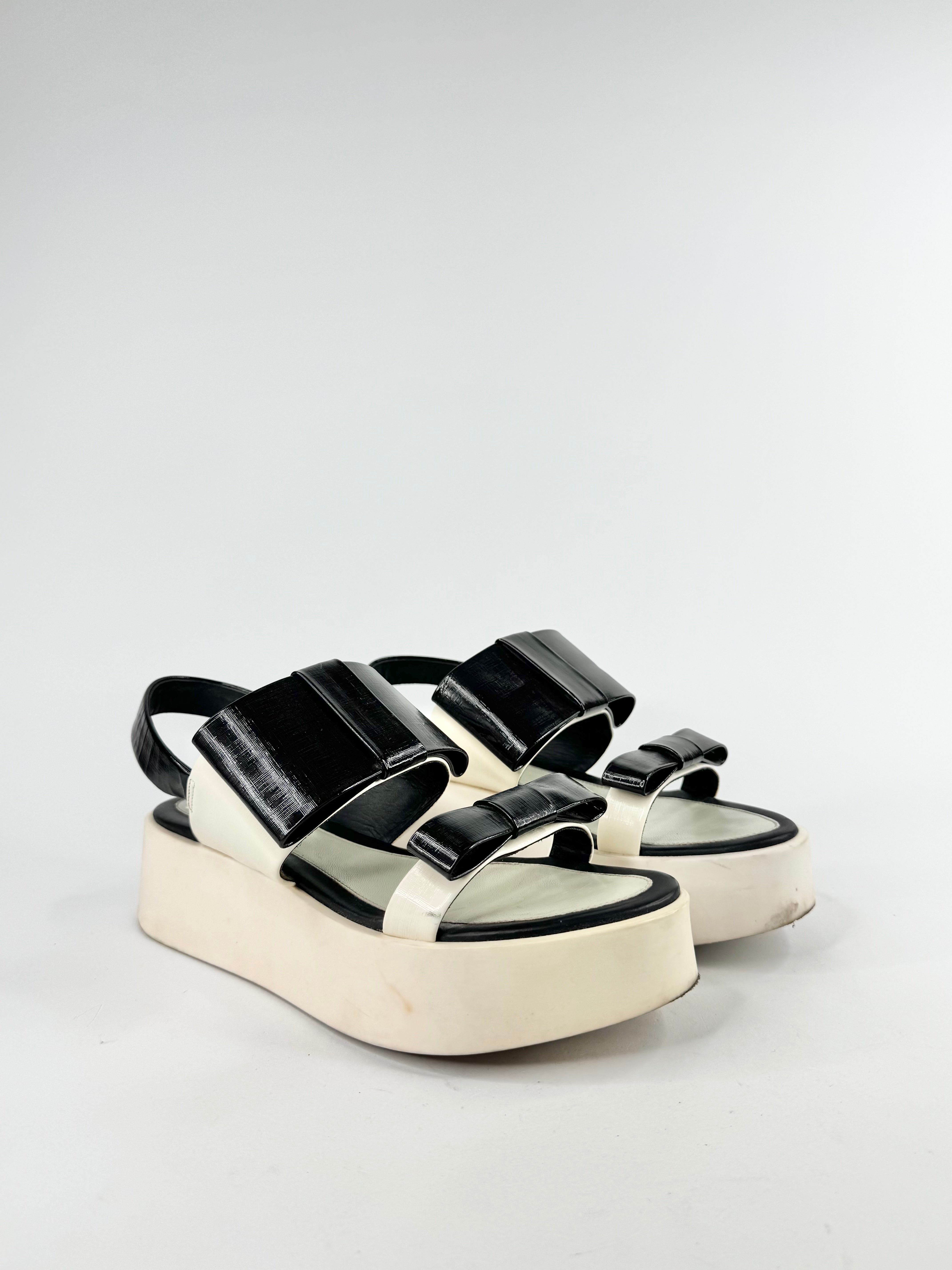Kenzo Black & White Platform Sandals - EU40