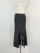 Marciano by Guess Charcoal Rib-Knit Asymmetric Skirt - AU8
