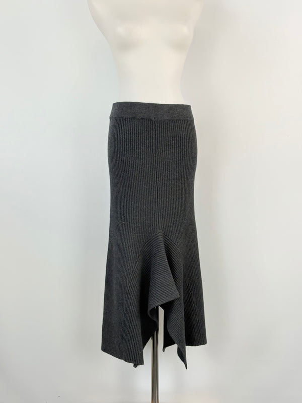Marciano by Guess Charcoal Rib-Knit Asymmetric Skirt - AU8