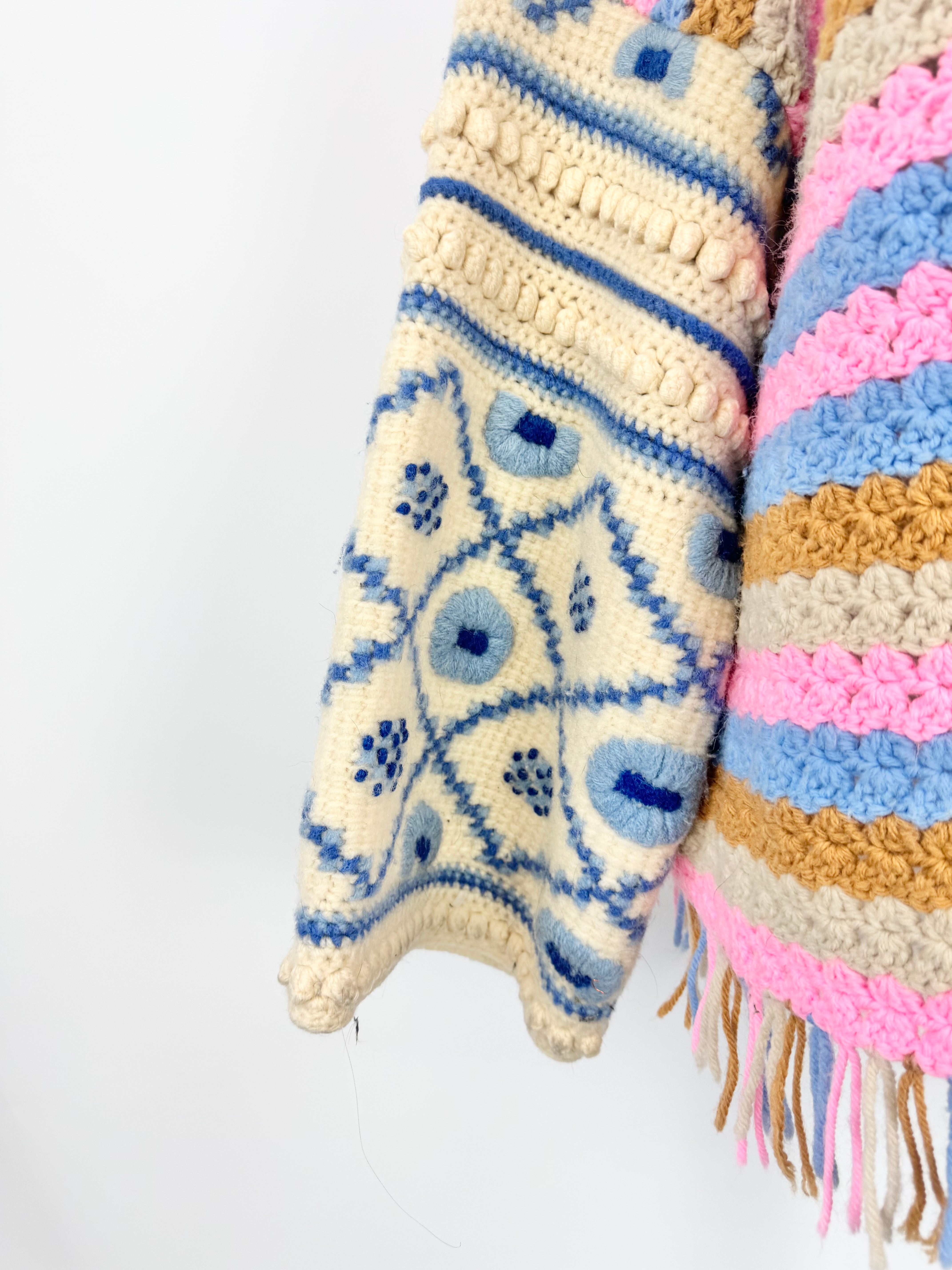 Honeybea Handmade Multicolour Trumpet Sleeve Cardigan - Free Size