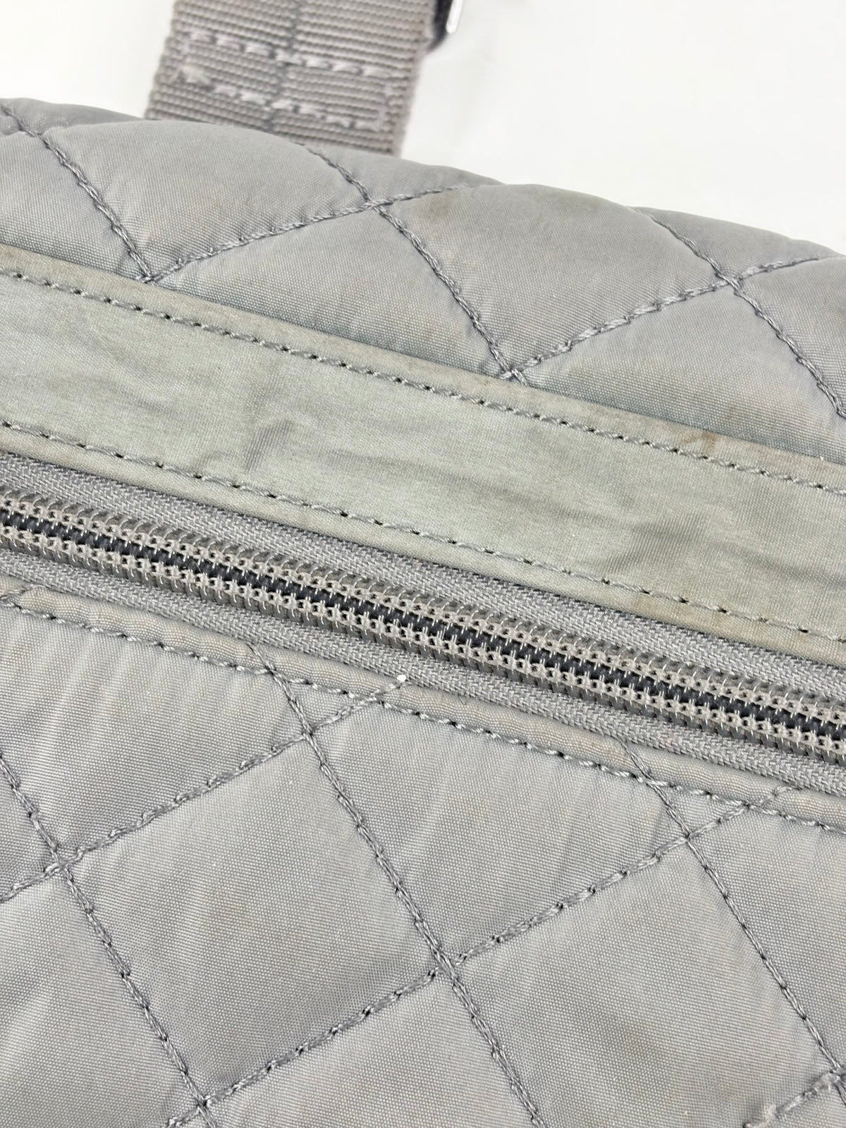 Hedgren Grey Quilted Crossbody Bag