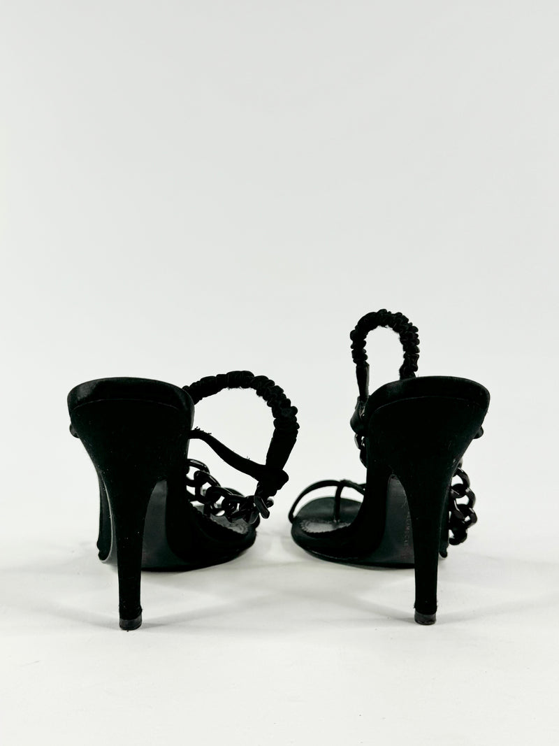 Stella McCartney Black Falabella Stilettos - EU38