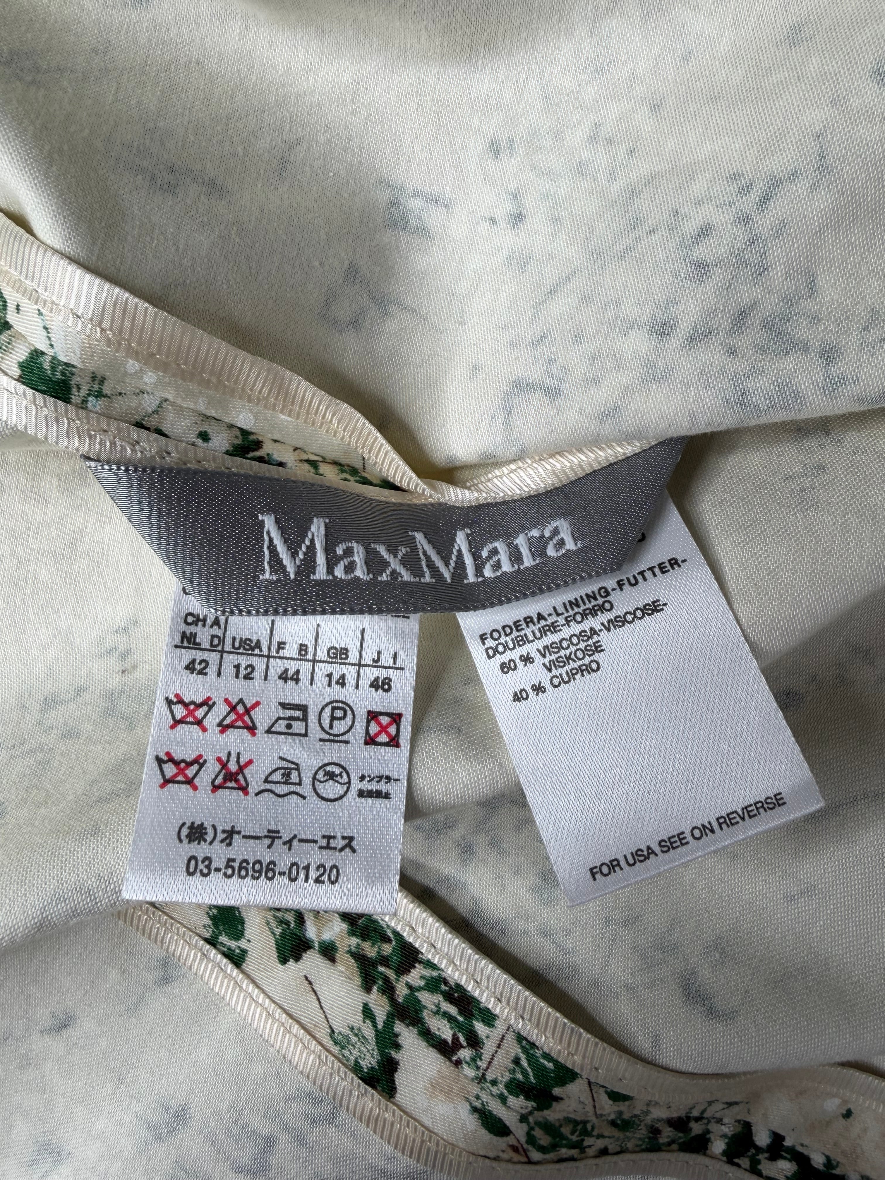 Max Mara Printed Green and Cream Blazer - AU14