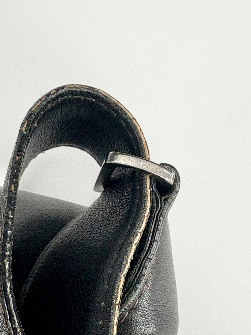 Braun Büffel Black Leather Messenger Bag