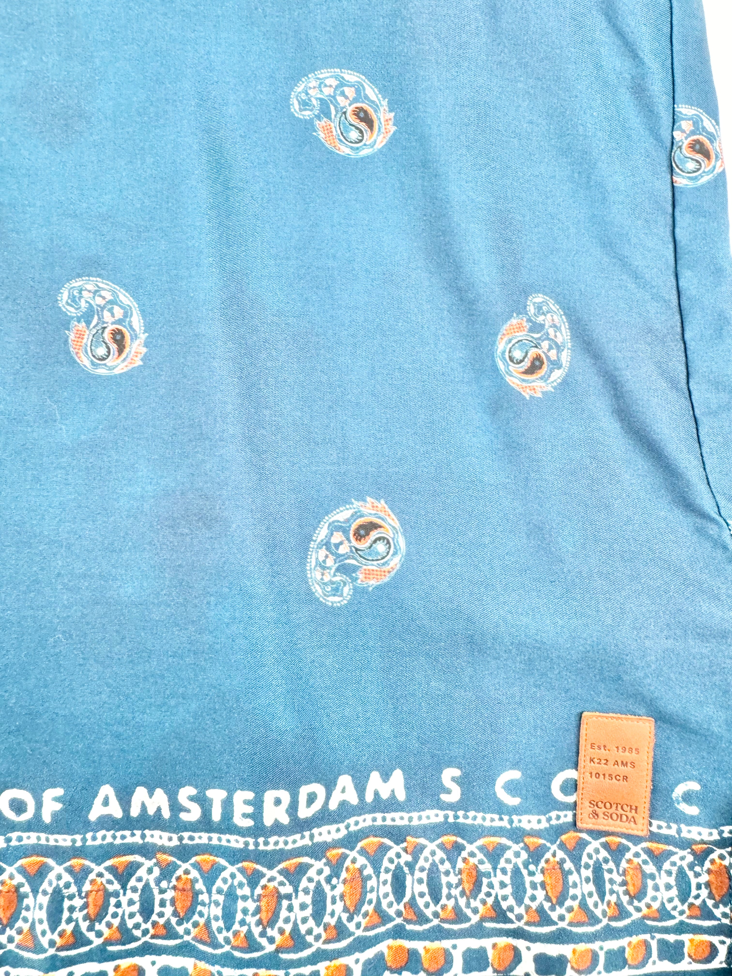 Scotch & Soda Aegan Blue Tencel Shirt - XXL