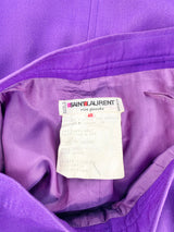 Yves Saint Laurent Rive Gauche Violet Wool Pencil Skirt - AU10