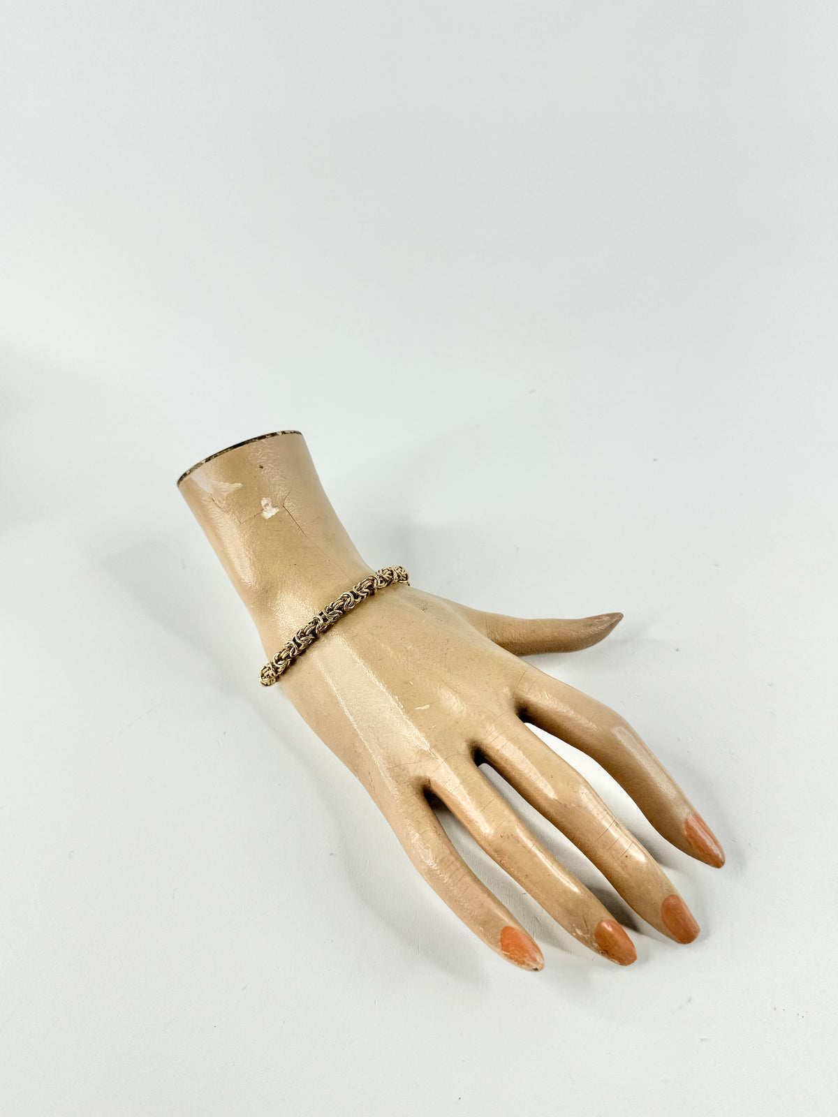9ct Gold Byzantine Chain Bracelet
