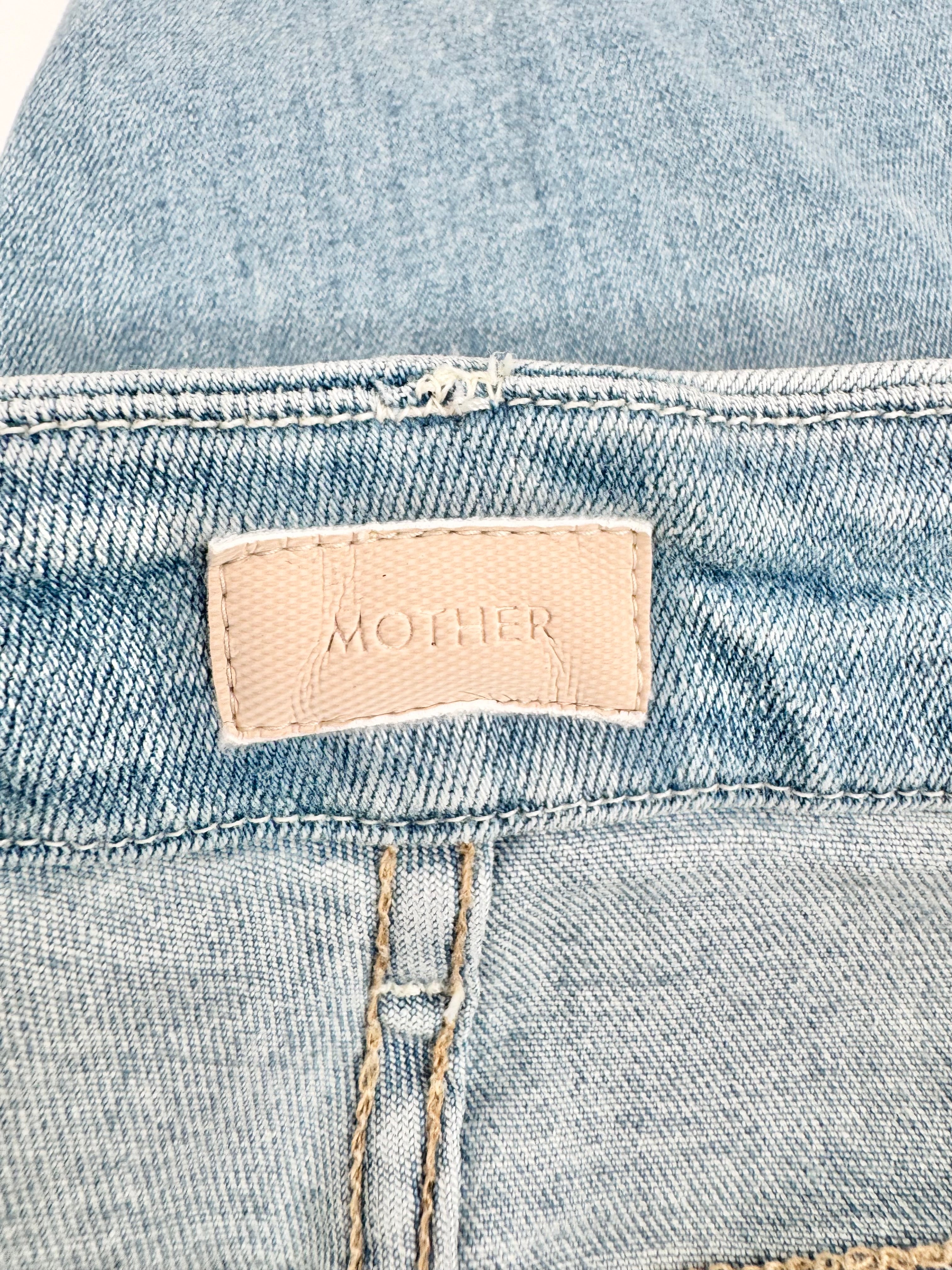 Mother Light Blue 'Looker Sunday Wash' High Waisted Jeans NWT - Size 32