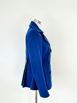 Calvin Klein Deep Blue Wool Blend Coat - AU10