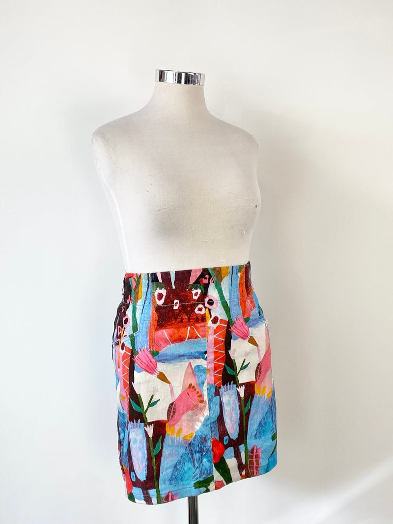 Gorman x Megan Grant Multicolour Pattern Skirt - AU12