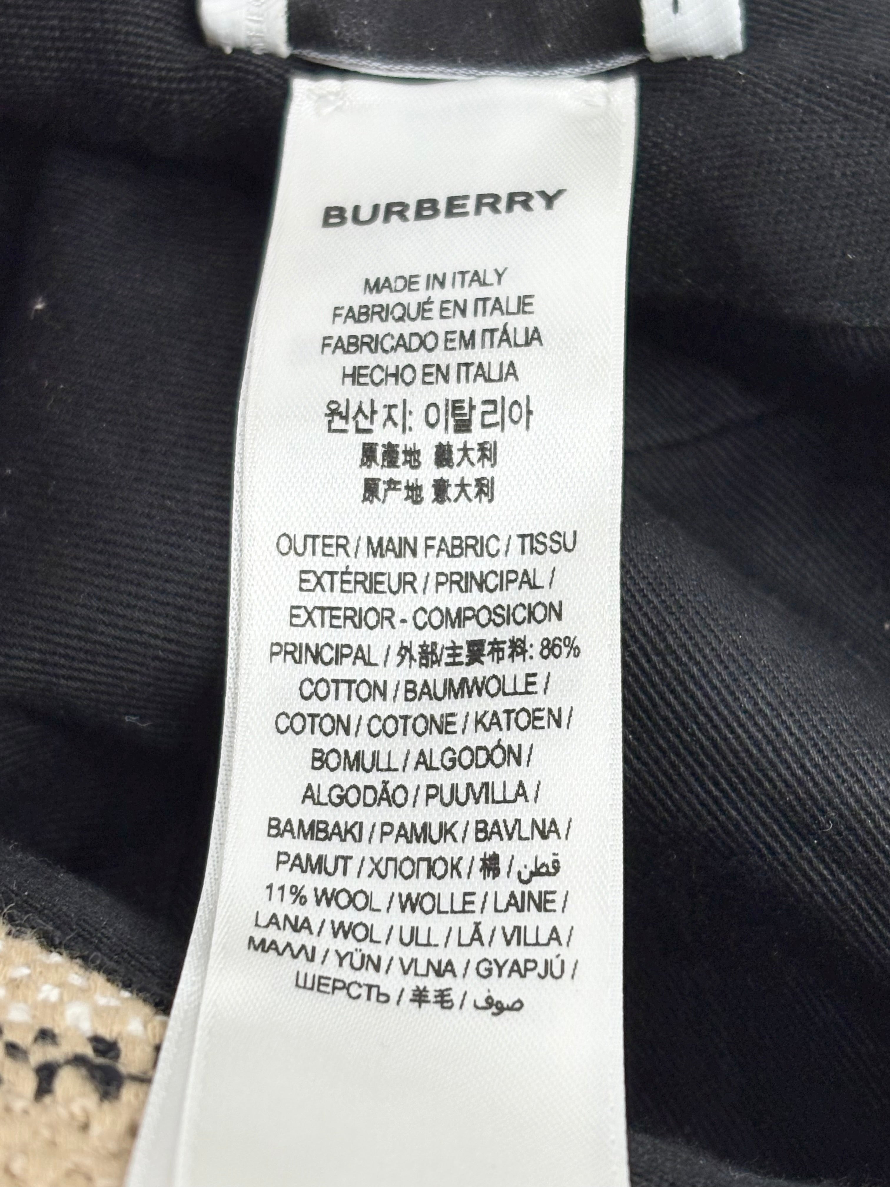 Burberry Vintage-Check Bouclé Bucket Hat