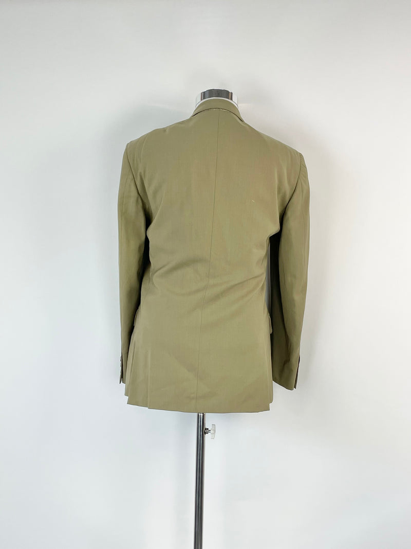 Valentino Uomo Olive Wool Blazer - 48R