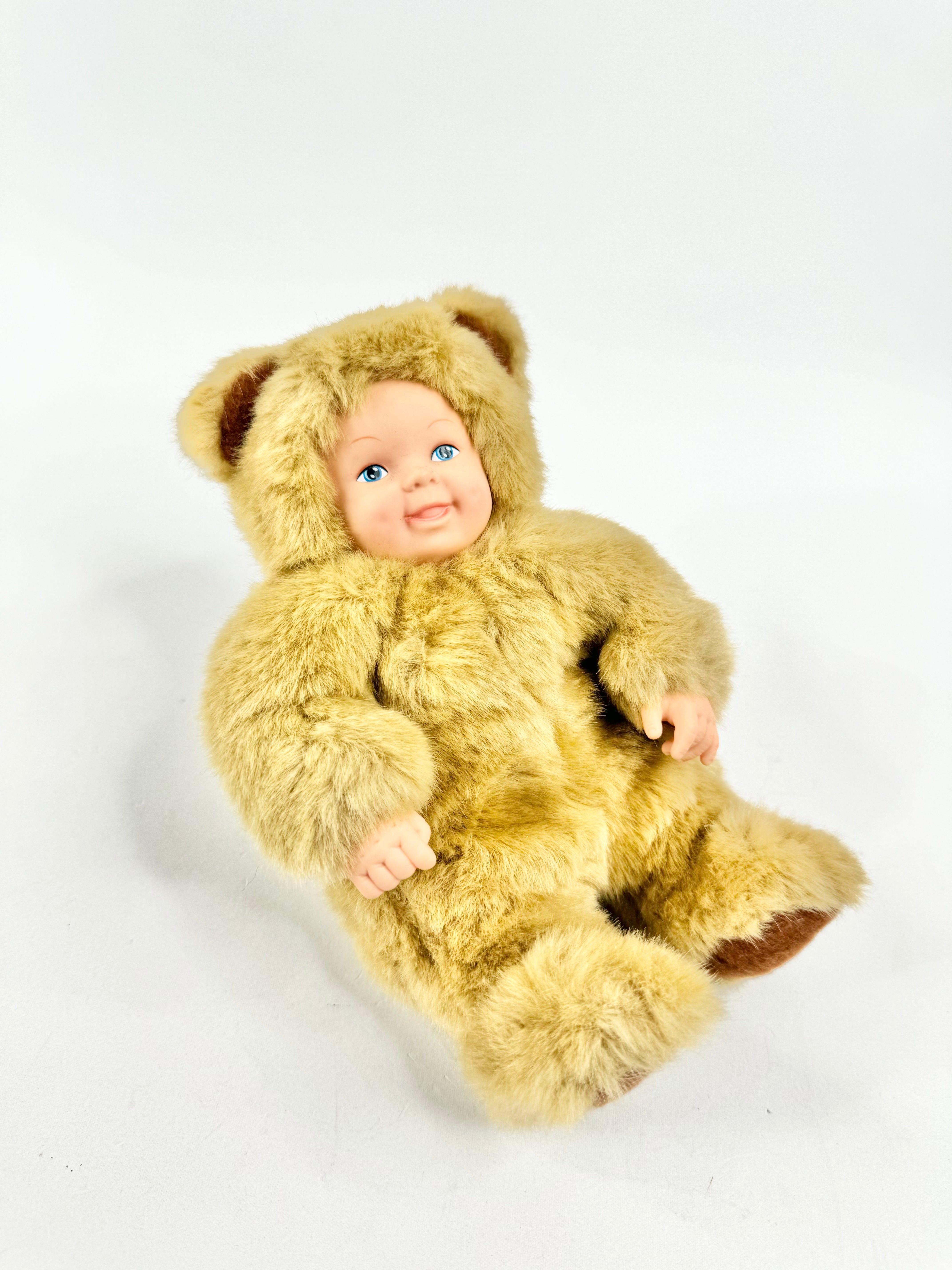 Anne Geddes Plush Baby in Bear Outfit