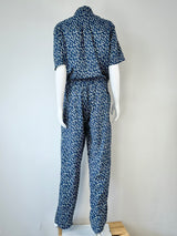 Jaclin Chouchana Blue Bell Flower Decorated Jumpsuit - AU10