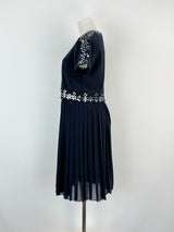 Mikael Aghal Black Mirror-Embellished Midi Dress - AU8