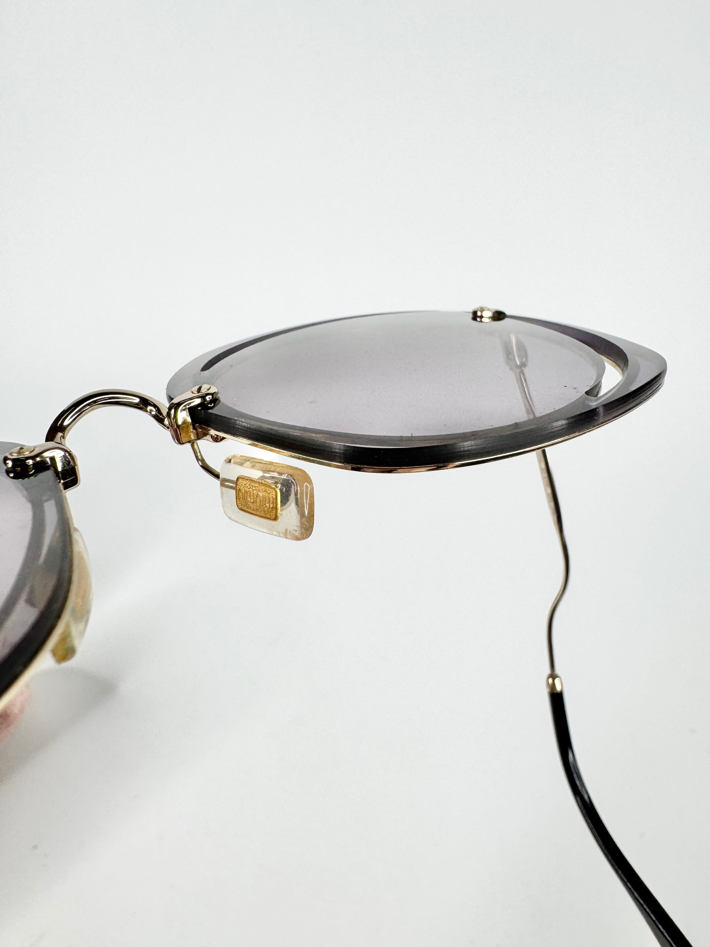 Miu Miu Lavender Tinted 'Scenique Evolution' Cut Out Sunglasses