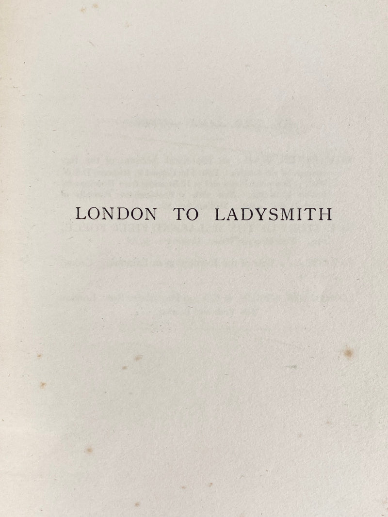 1900 London to Ladysmith via Pretoria - Winston Spencer Churchill