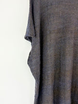 Eskandar Black Mohair & Merino Knit Poncho-Style Sweater - O/S
