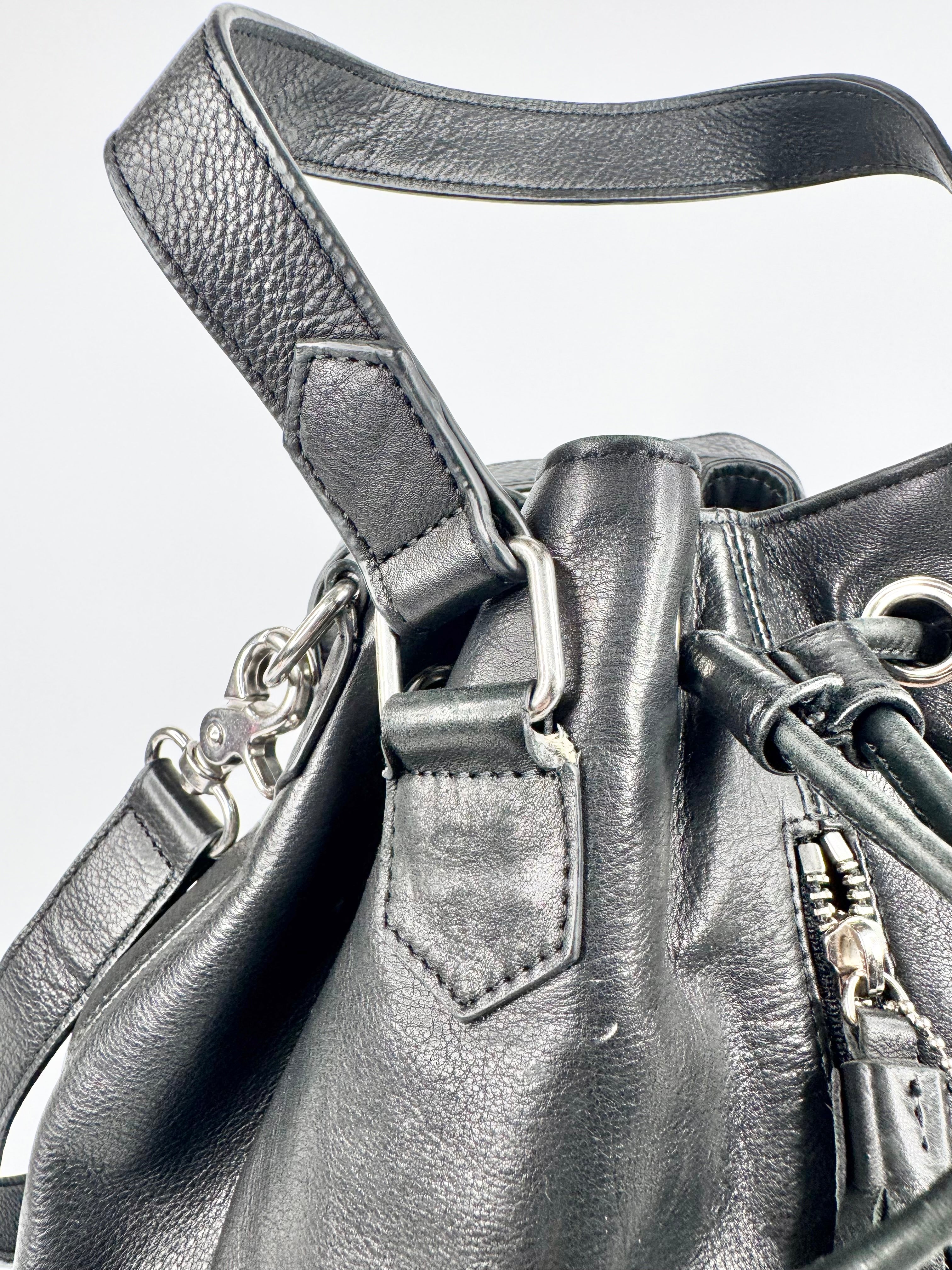 Tony Bianco Medium Black Slouch Bag