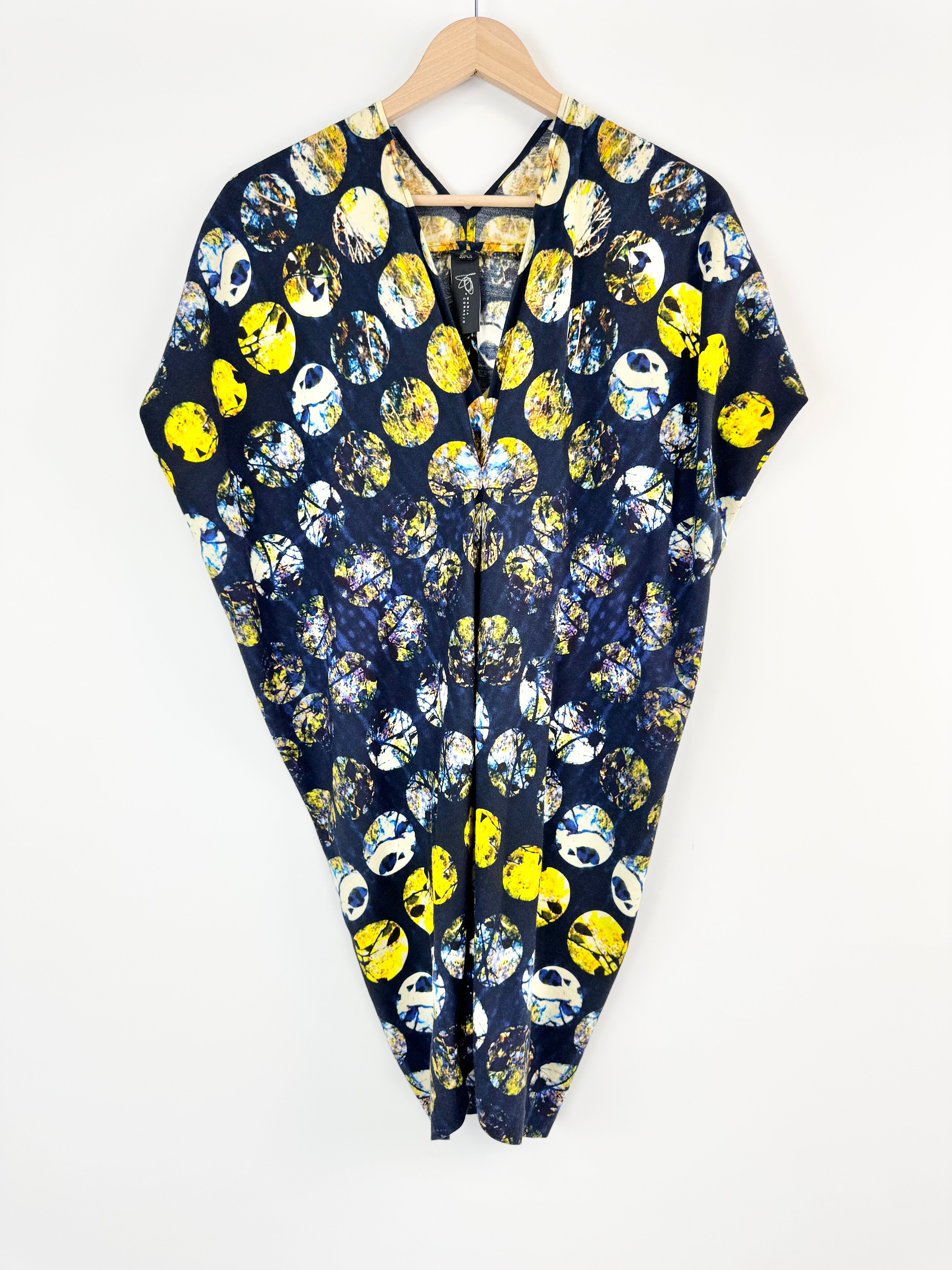 Maria Cornejo Navy Printed Sleeveless Dress - AU8