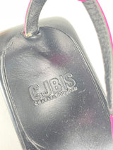 Charles Jourdan CJBIS Black & Pink Leather Sandals - EU39