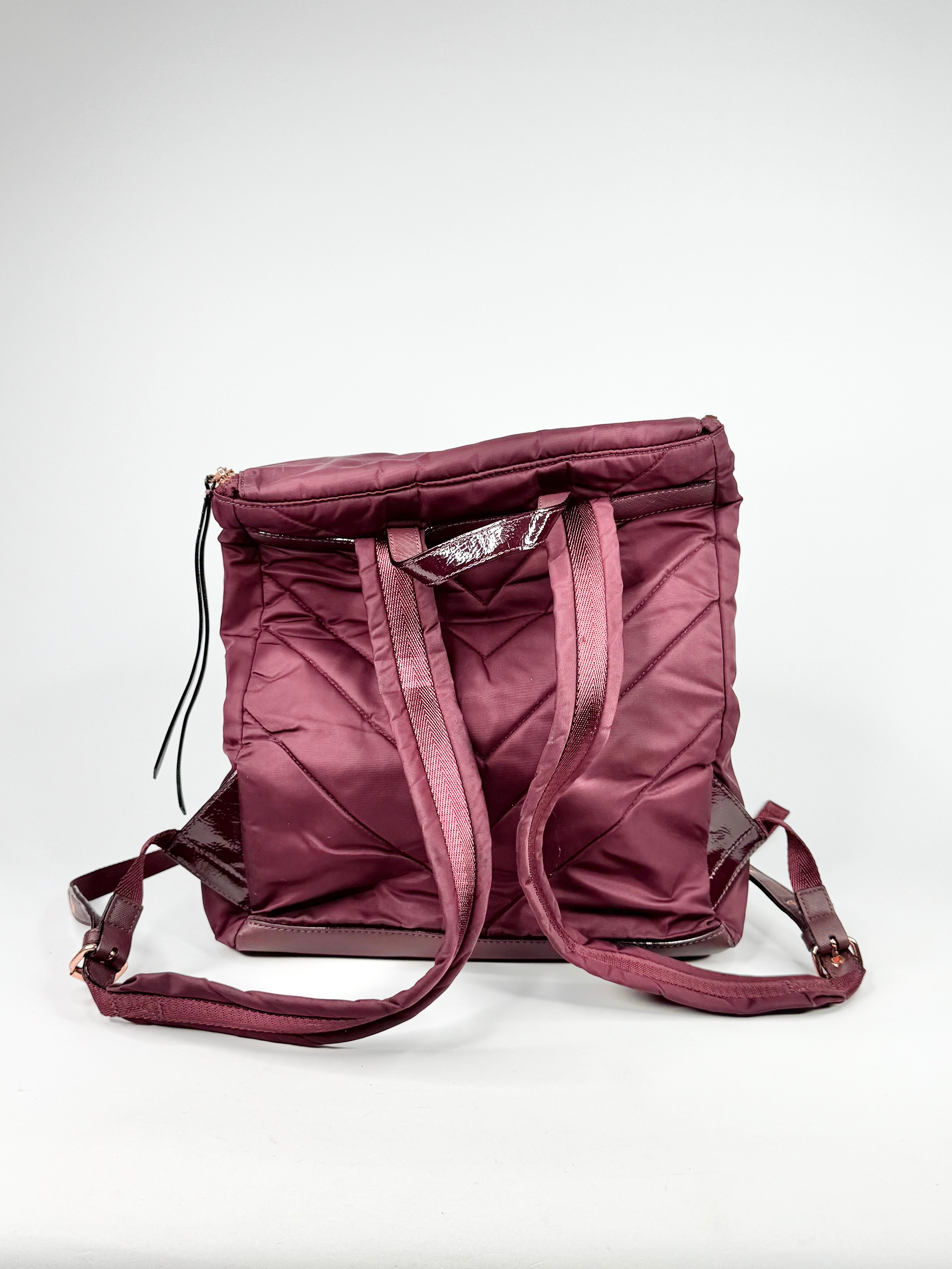 Mimco Wine Red Nylon Backpack