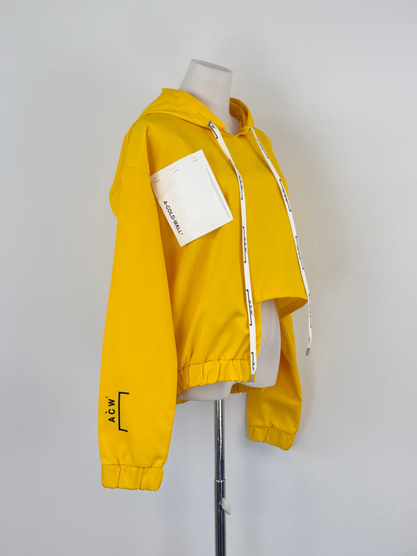 A-Cold Wall ACW Yellow Cropped Cutout Hoodie - AU8/10