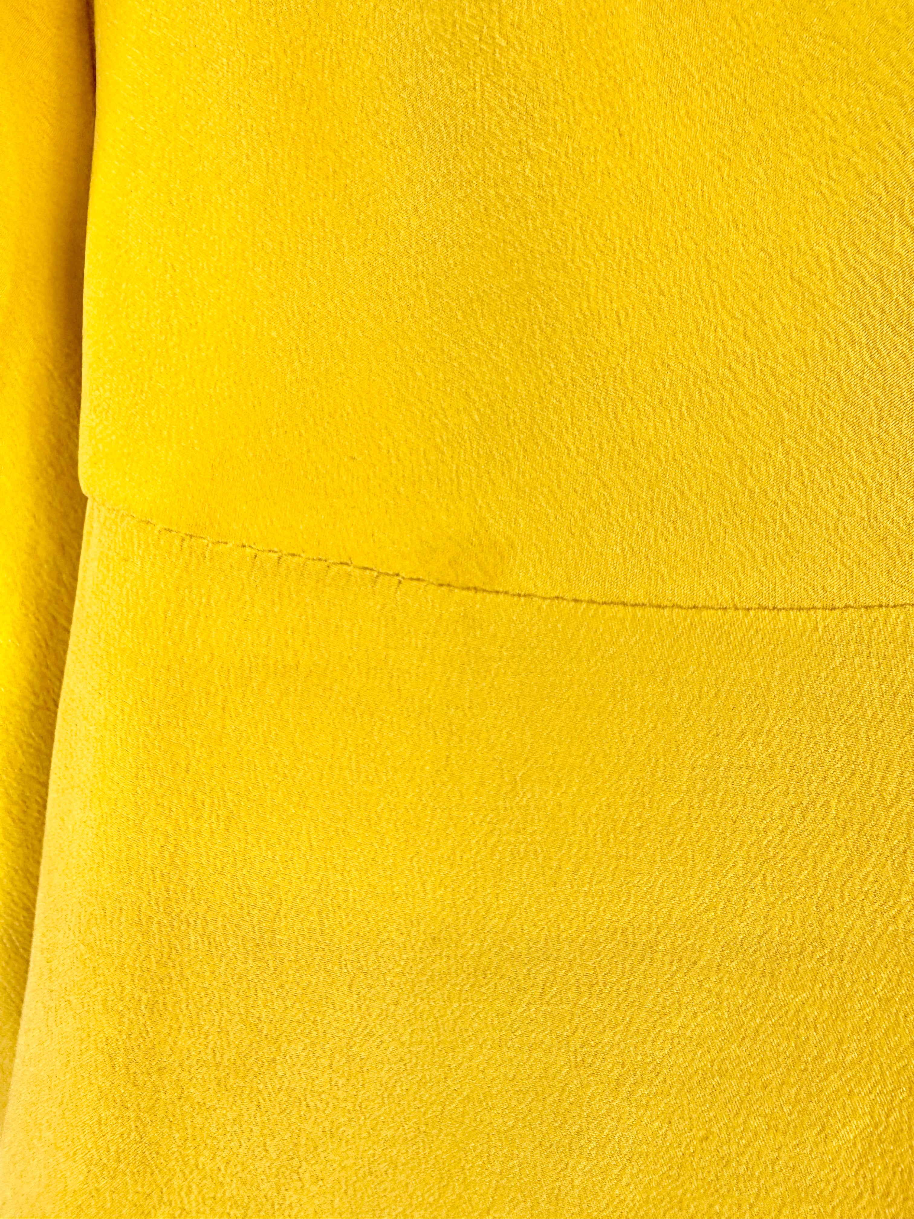 Zimmermann Mustard Yellow Long Sleeve Silk Body Con Dress - AU8/10