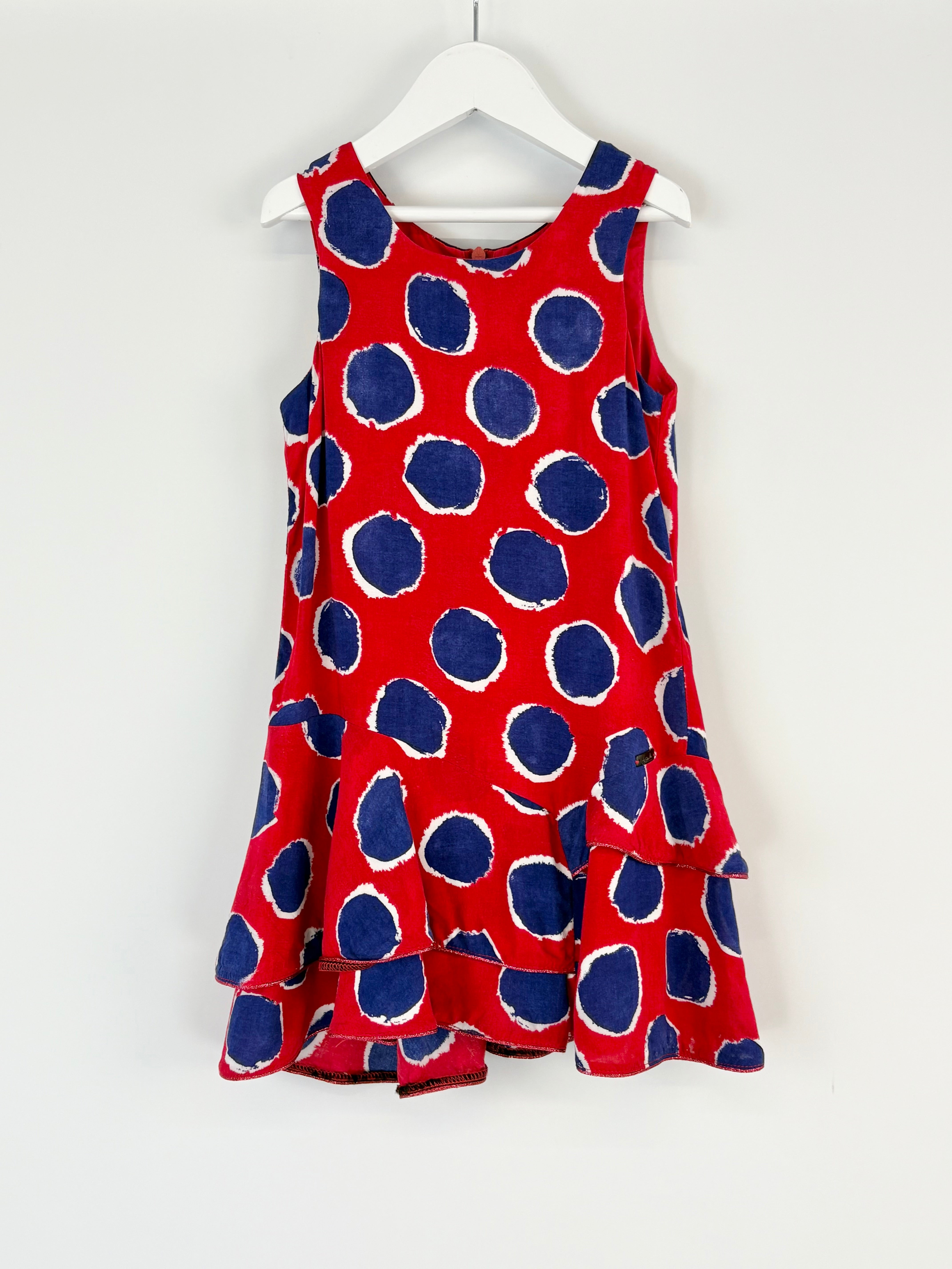 Junior Gaultier Red & Navy Circled Dress - 4a