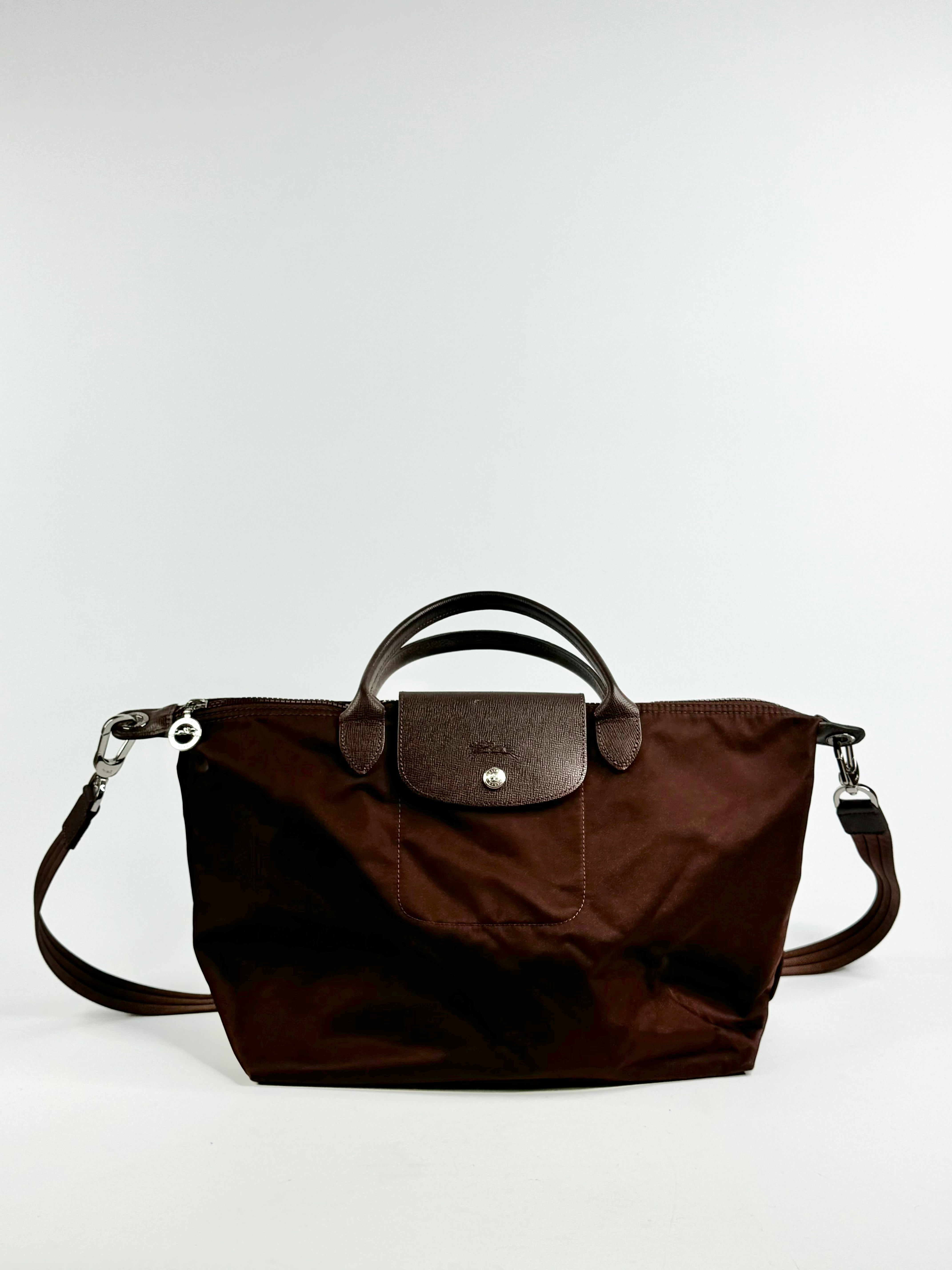 Longchamp Le Pliage Chocolate Brown Bag