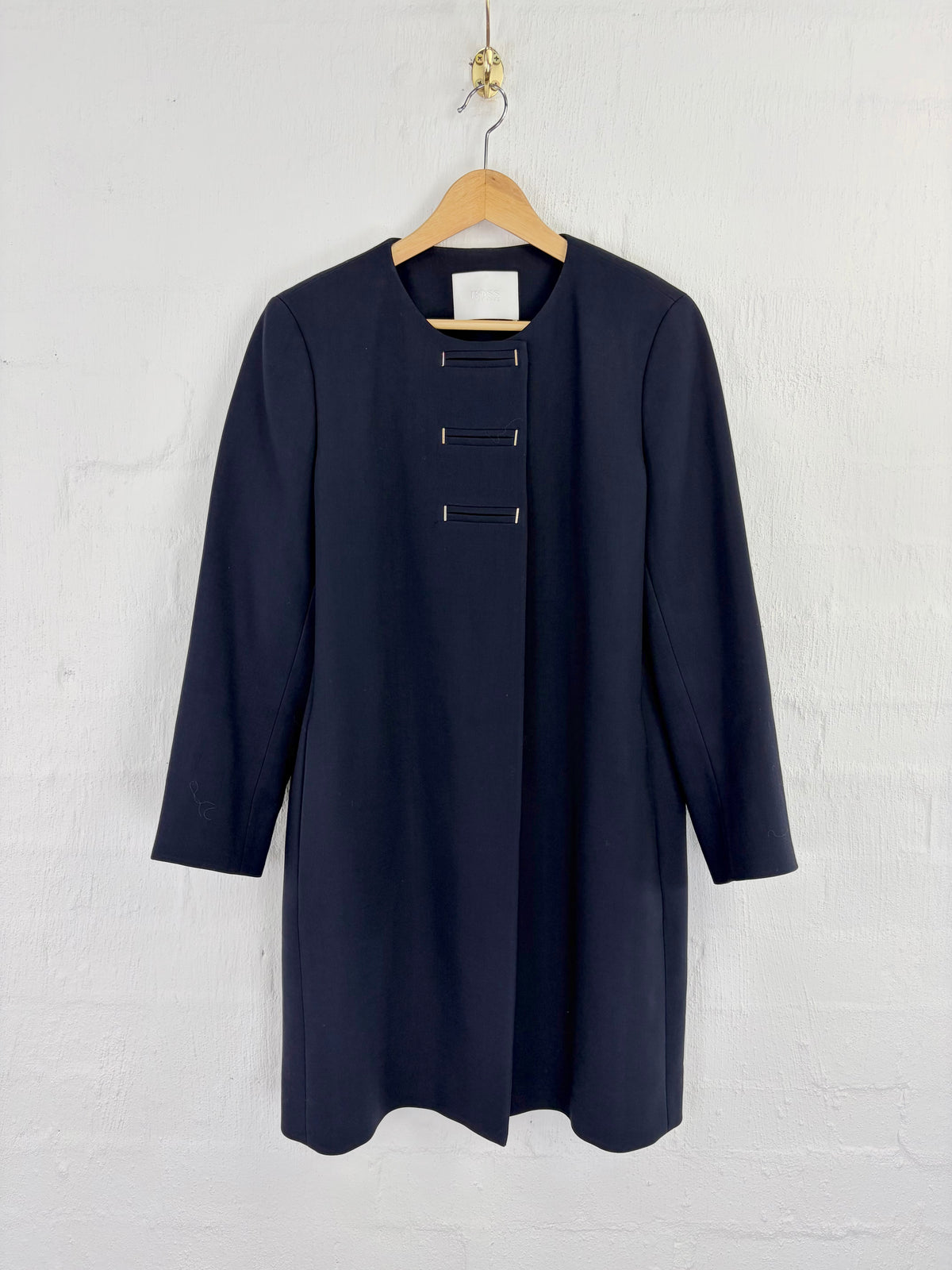 Hugo Boss Midnight Blue Wool Coat - AU12