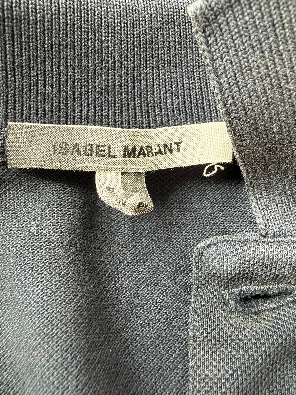 Isabel Marant Dark Blue Long Sleeve Polo - L