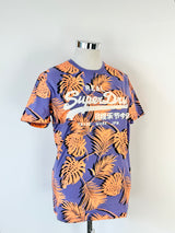 SuperDry Mauve & Orange 'Power Oyster' T-Shirt NWT - L