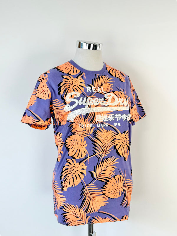 SuperDry Mauve & Orange 'Power Oyster' T-Shirt NWT - L