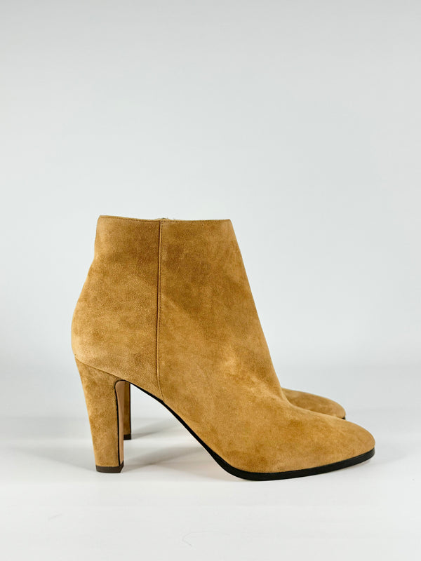 Jimmy Choo Camel Suede Ankle Boots - EU37.5