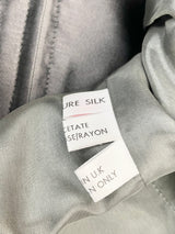 Amanda Wakeley Stone Grey Satin Silk Jacket - M
