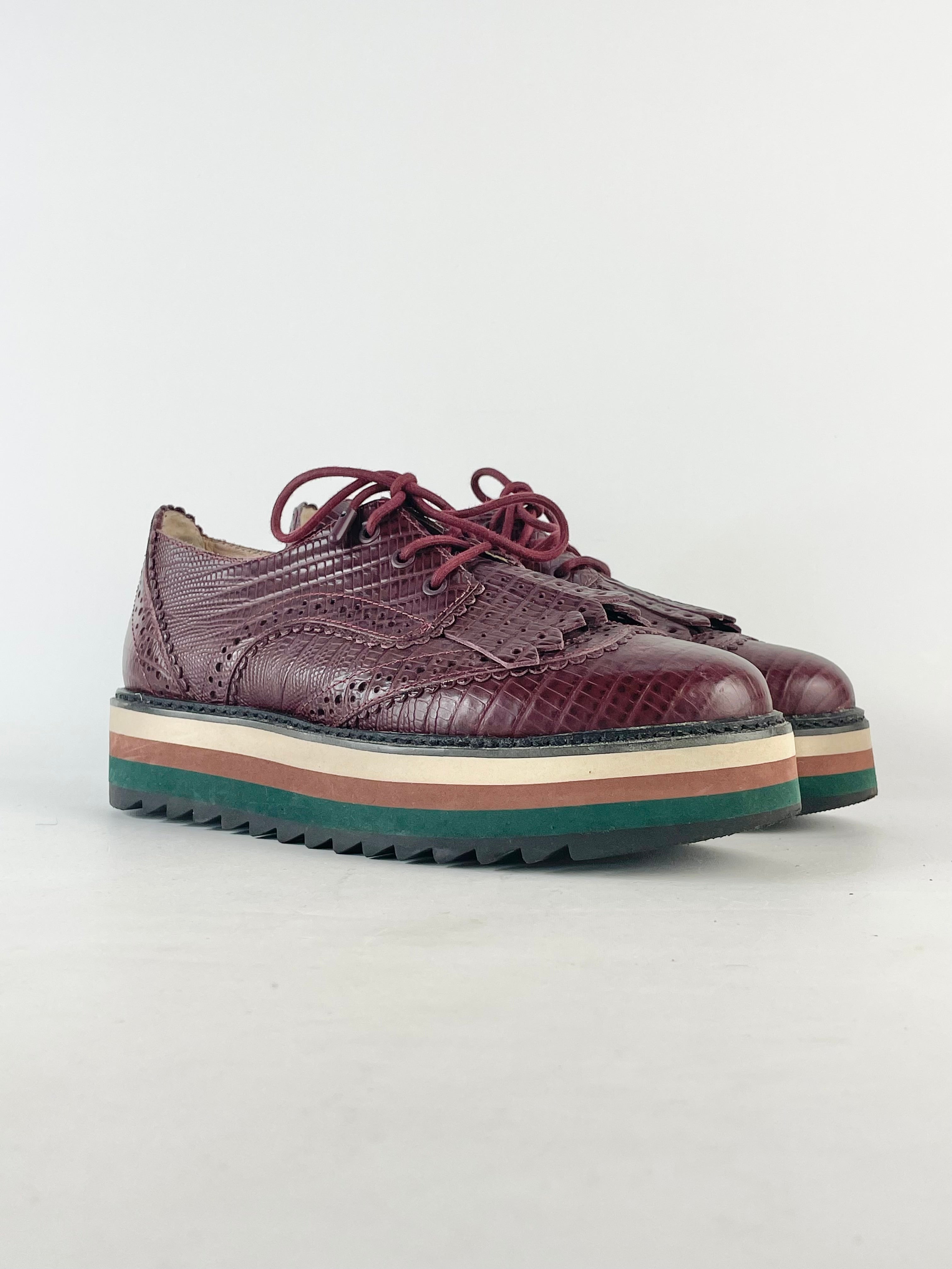 Zimmermann Maroon Platform Brogues - EU36