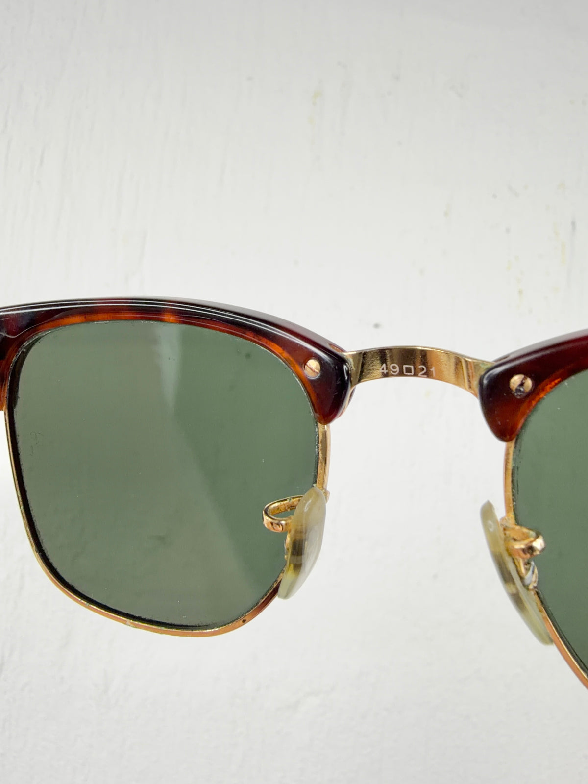 Ray-Ban Tortoiseshell & Gold 'Clubmaster' Sunglasses