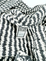 Diane von Furstenberg Relaxed Fit Black & White Knit Jumper - AU10