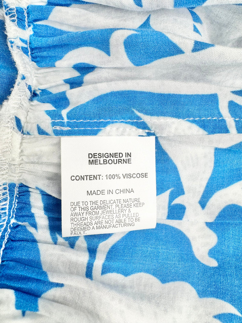 Once / Was Blue & White Floral Blouse - AU6/8