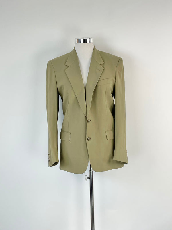 Valentino Uomo Olive Wool Blazer - 48R