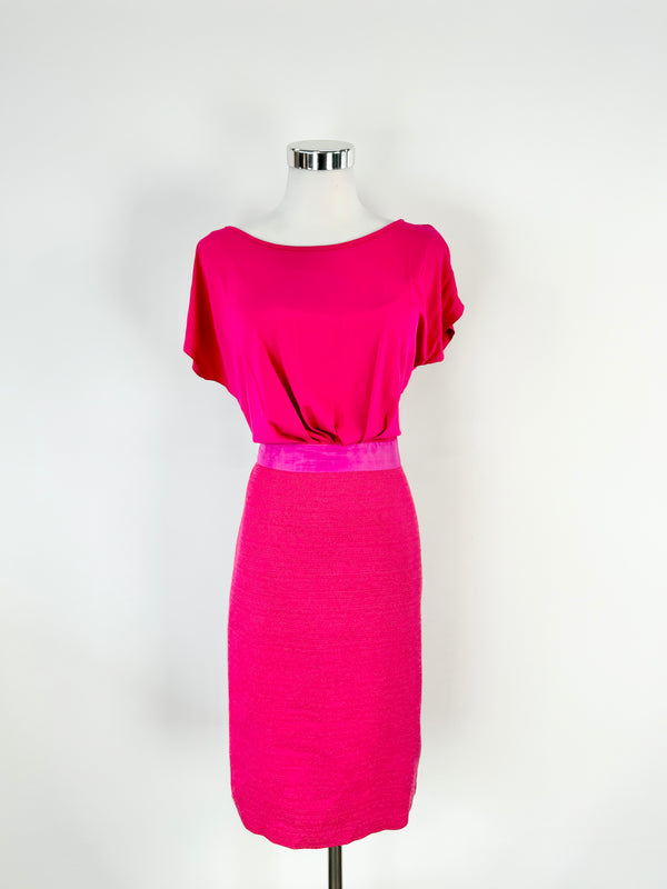 Max Mara Hot Pink Midi Dress - AU10/12