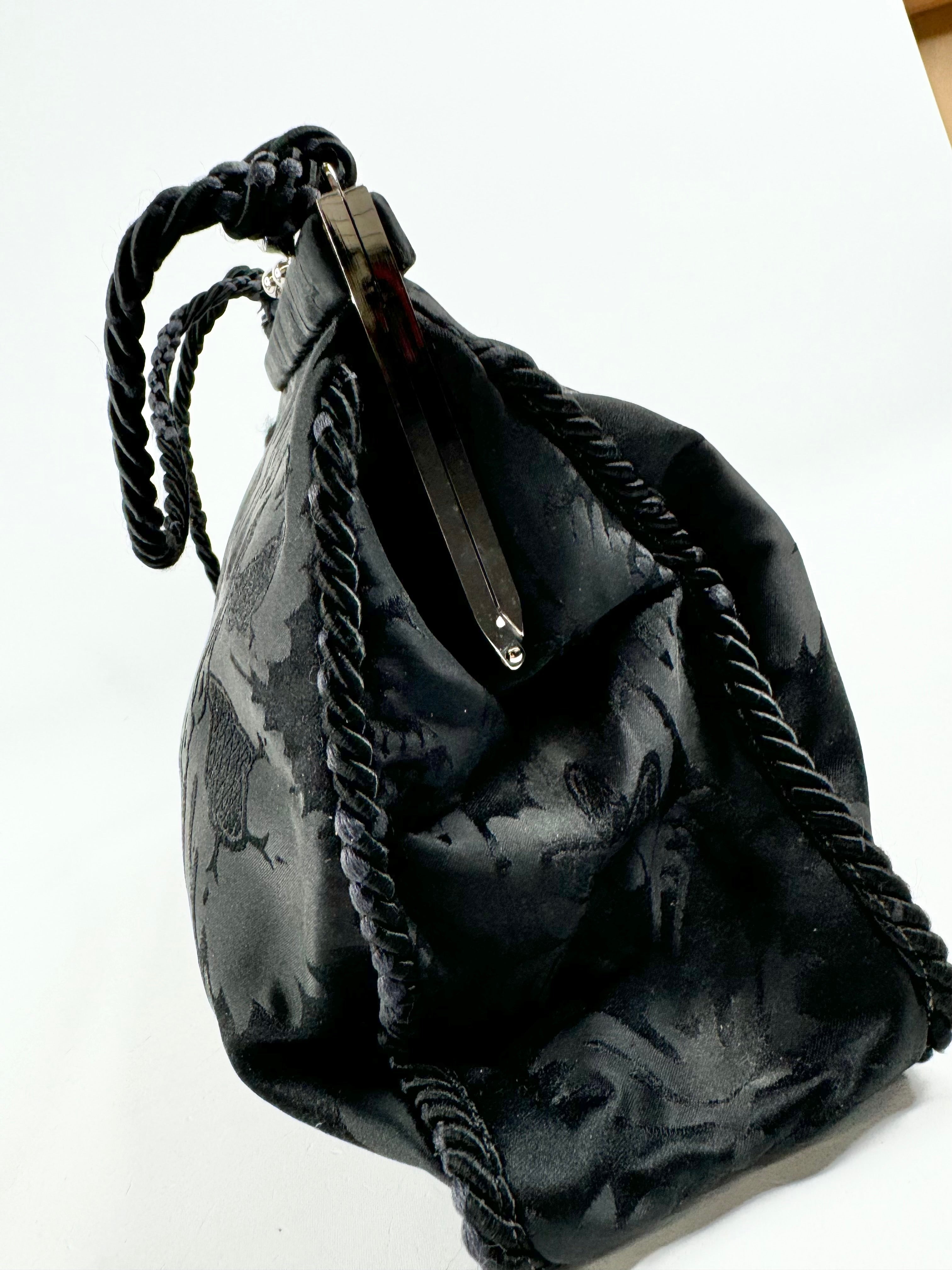 Vintage 1997 Dolce & Gabbana Black Brocade Handbag