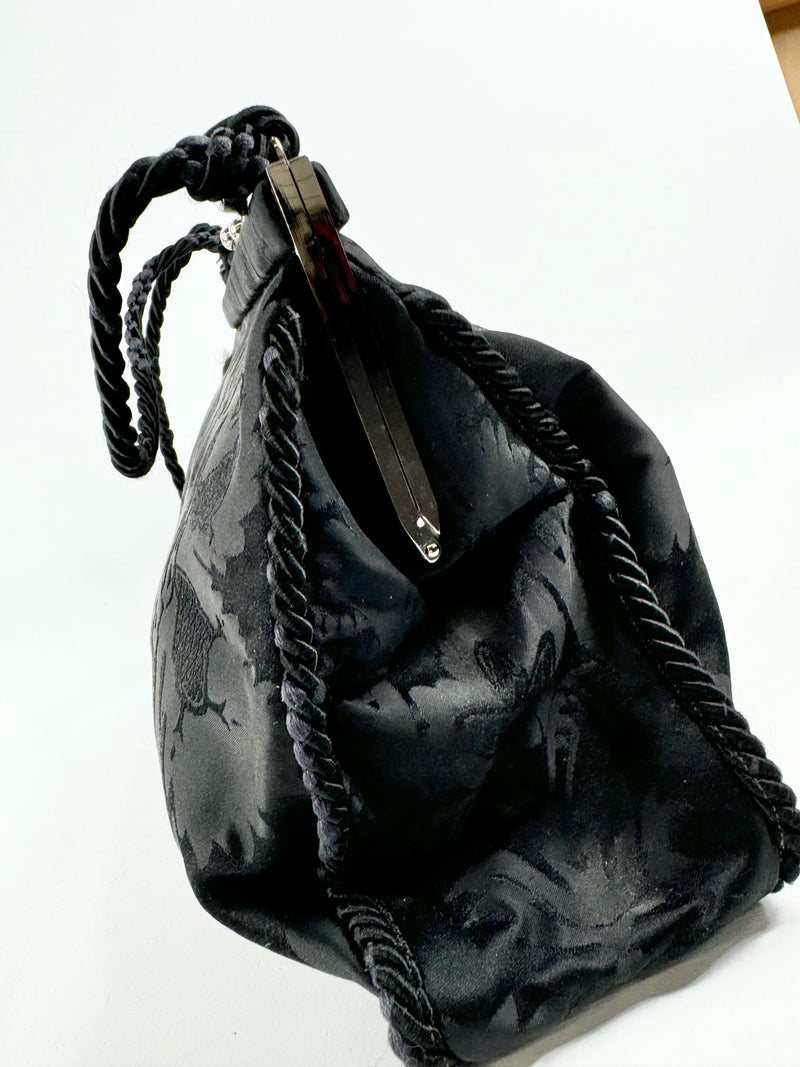 Vintage 1997 Dolce & Gabbana Black Brocade Handbag