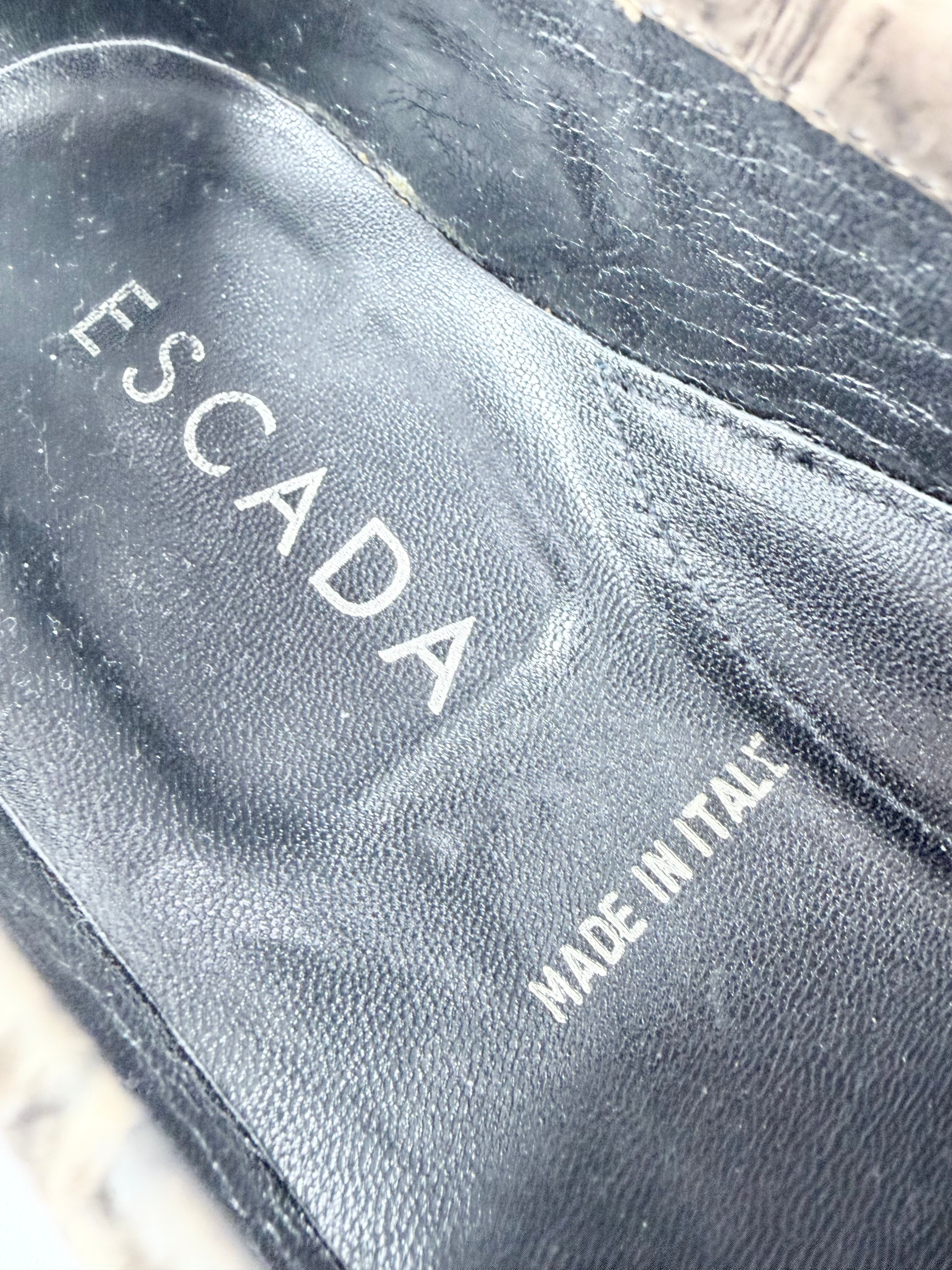 Escada Croc Textured Loafers - EU39