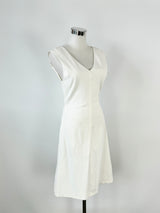 Reiss White Textured A-Line Dress - AU10