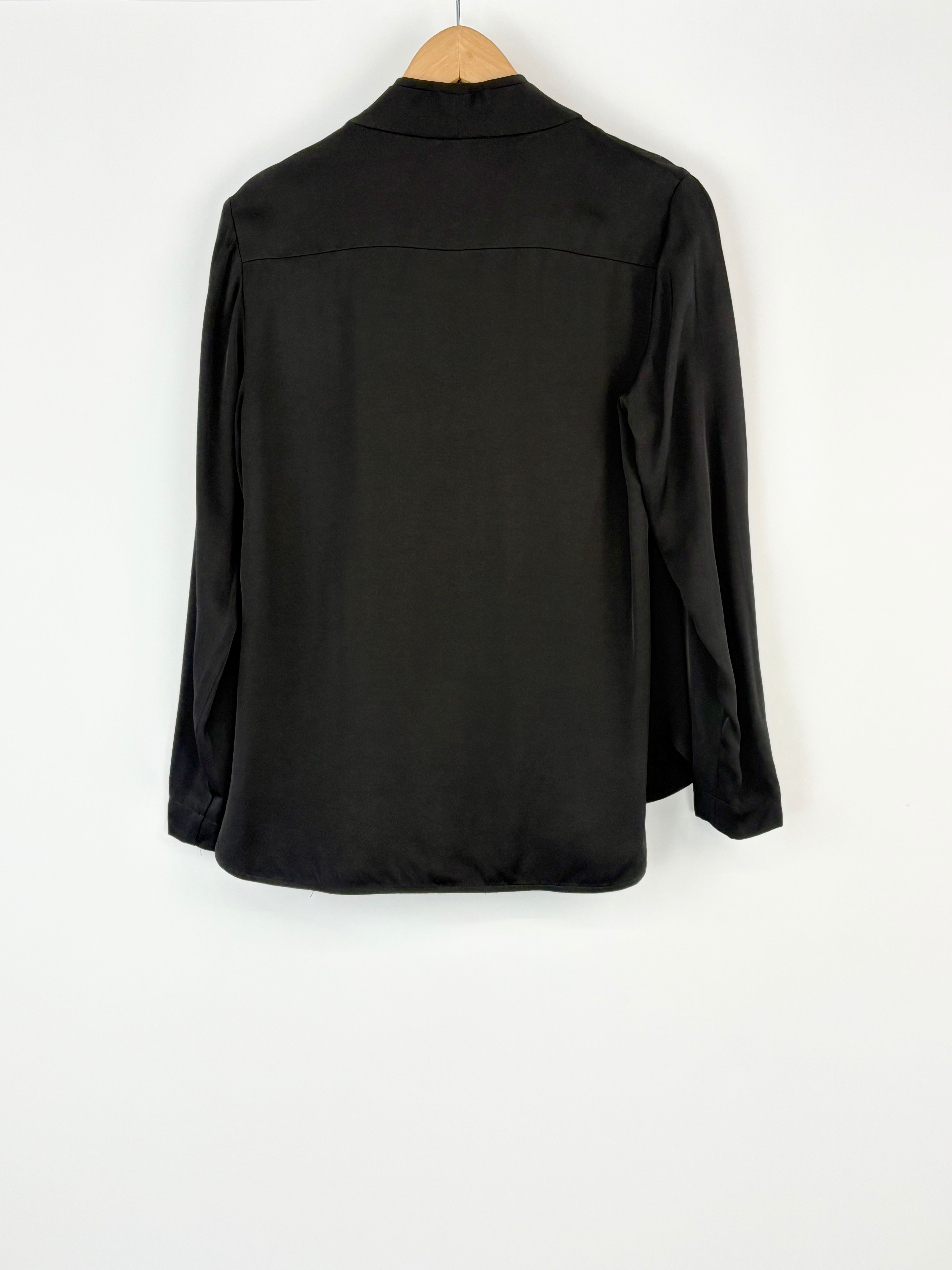 Sandro Black 'Lanna' Long-Sleeve Shirt - AU6/8